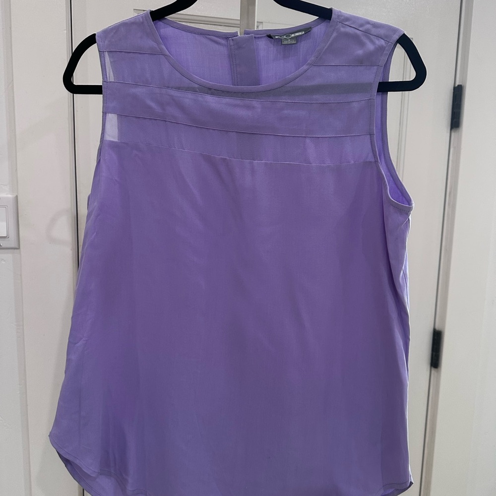 GO Silk Lavender Sleeveless Women's Top